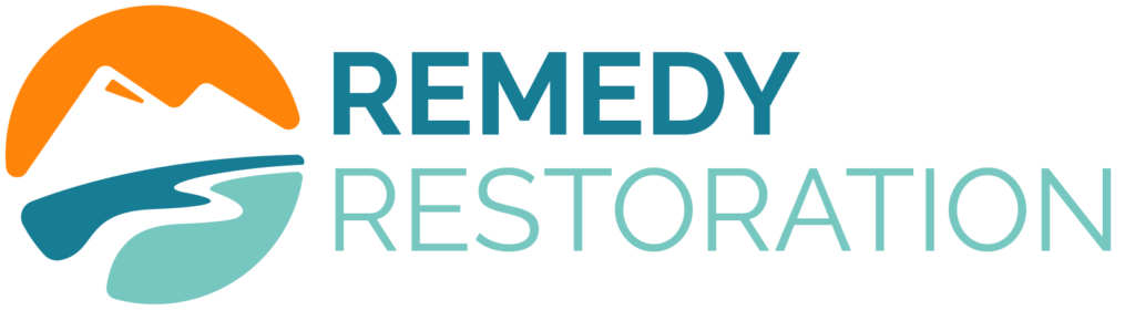 Orange Remedy Restoration logo, relevant to biohazard cleanup Boise services, with bold, modern design elements.